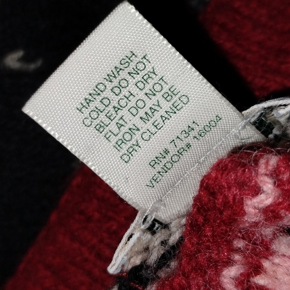 L.L.BEAN Freeport Maine Sweater 85% Wool 15% Nylon sz Extra Small Barbiecore Ski - Picture 5 of 13